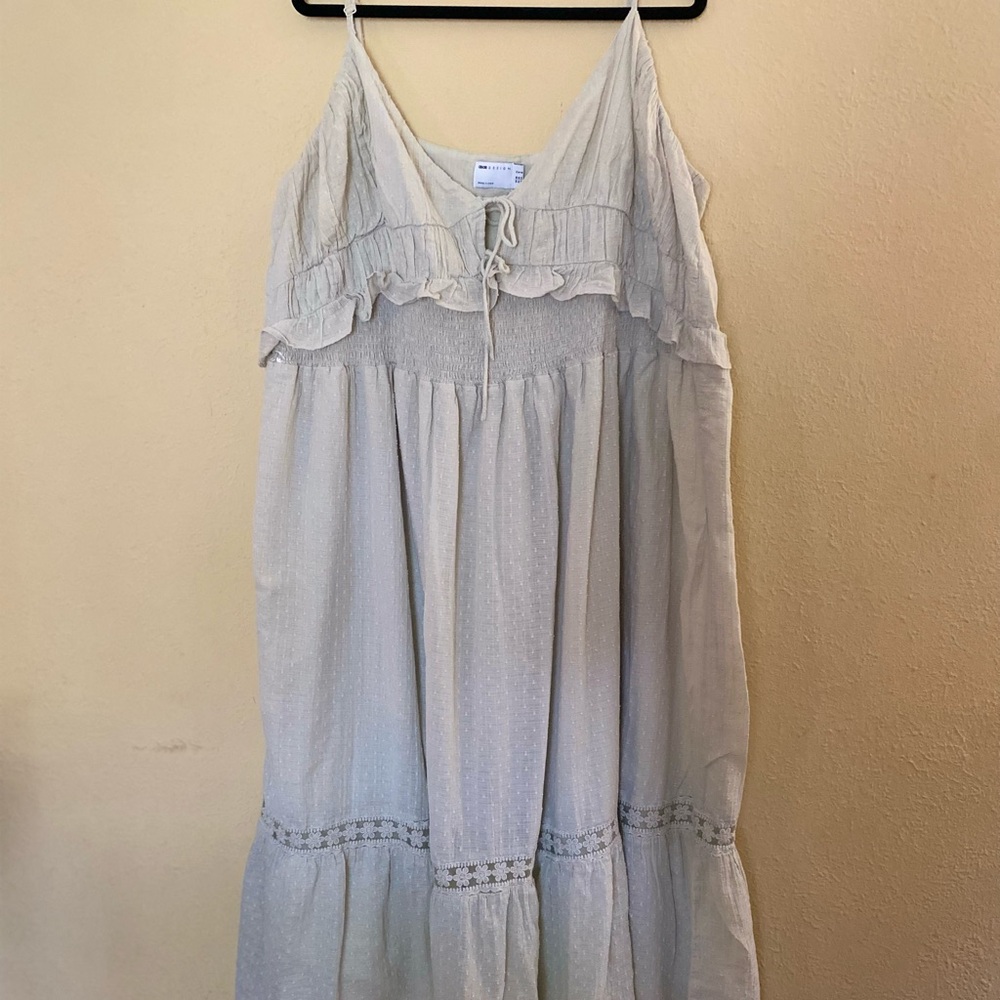 ASOS Mint Green Tiered Smocked Maxi Dress